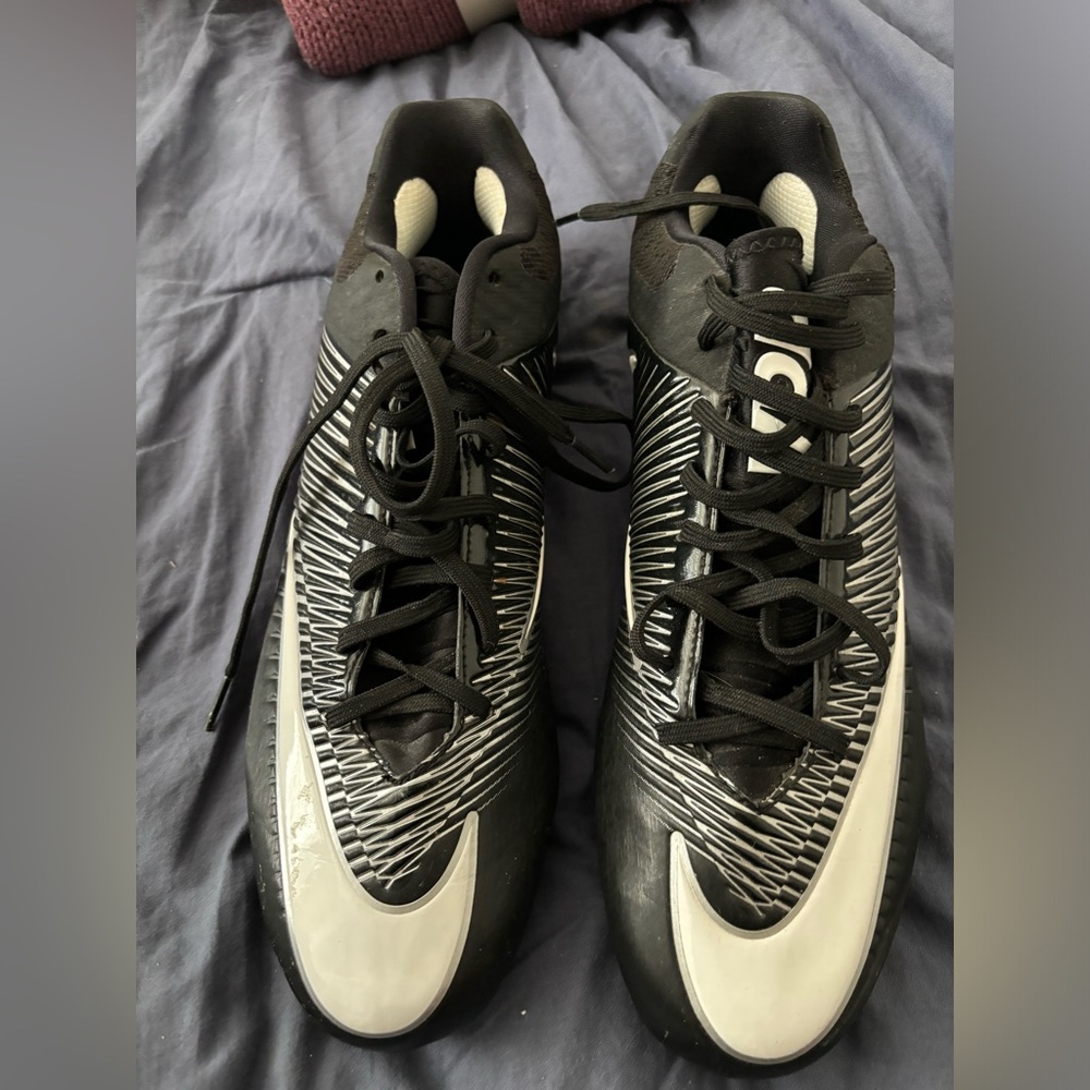 Nike Black and White Vapor Speed Cleats